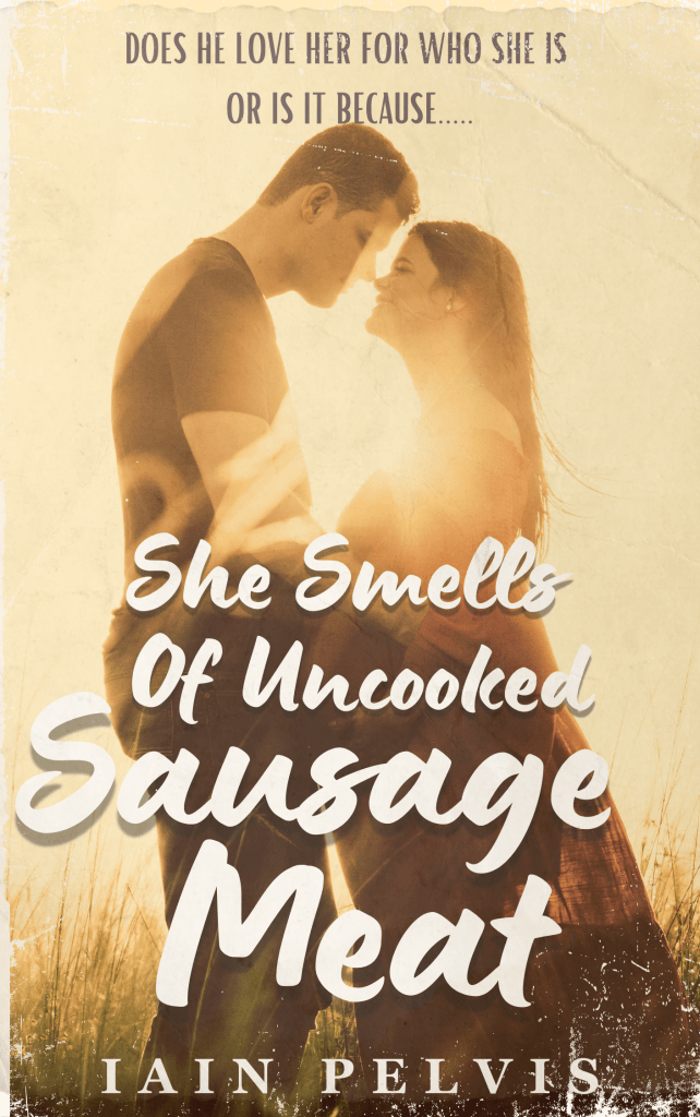 a romance novel book cover with an image of a man and woman looking lovingly at each other while standing in a field